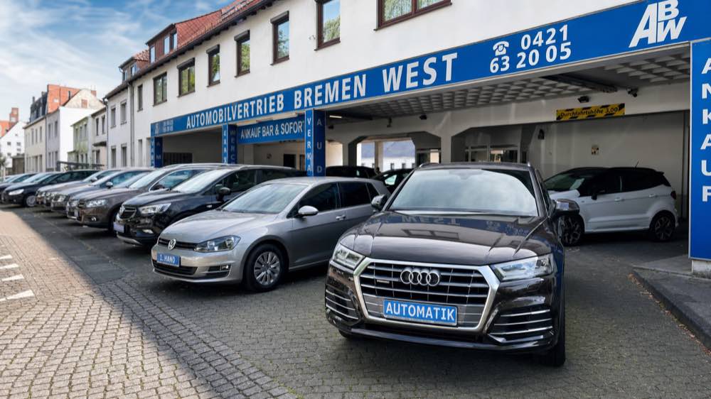 Der Verkaufsplatz von ABW an der Oslebshauser Heerstraße in Bremen